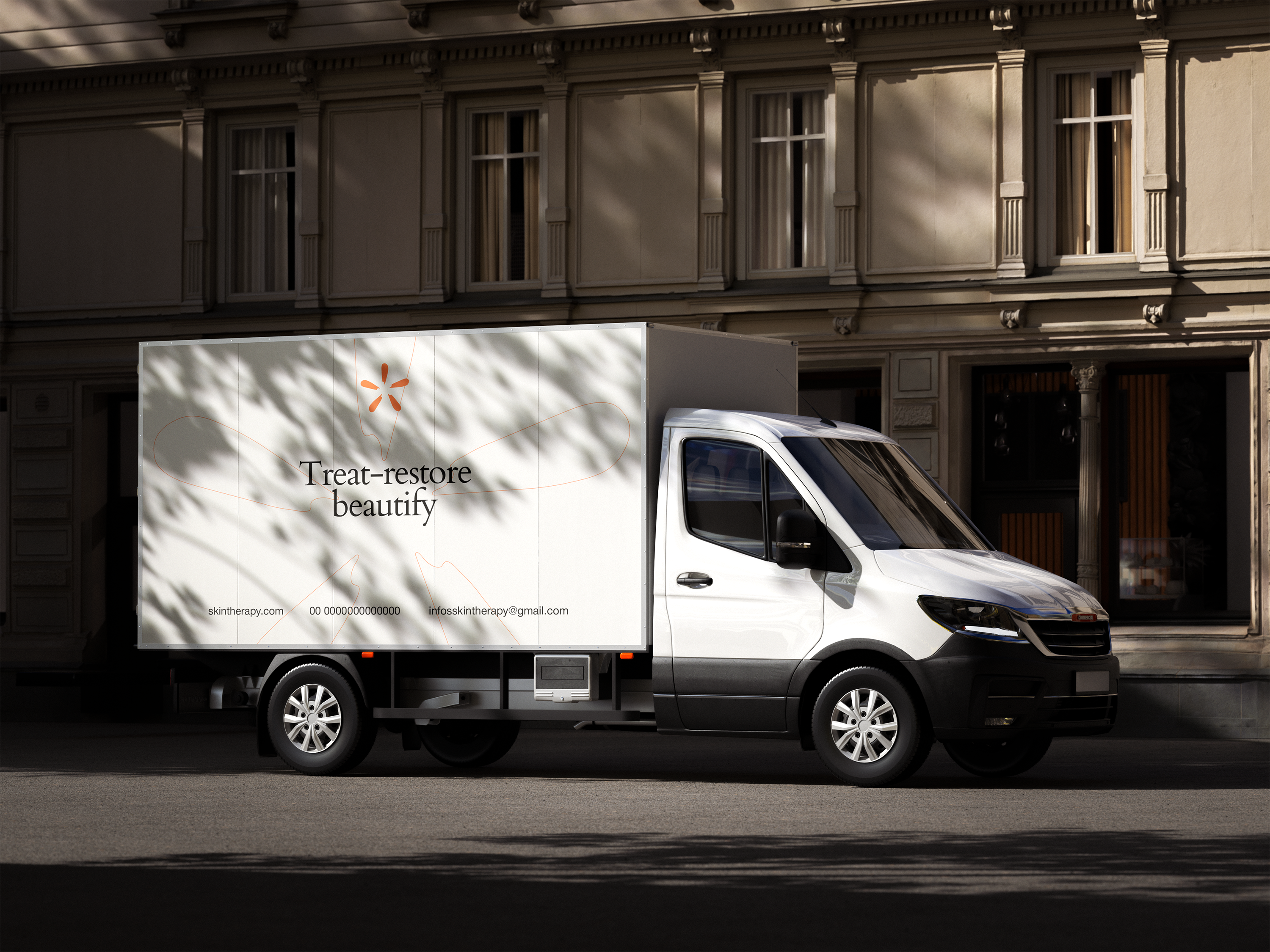 Camion de livraison Skin Therapy — Treat, Restore, Beautify