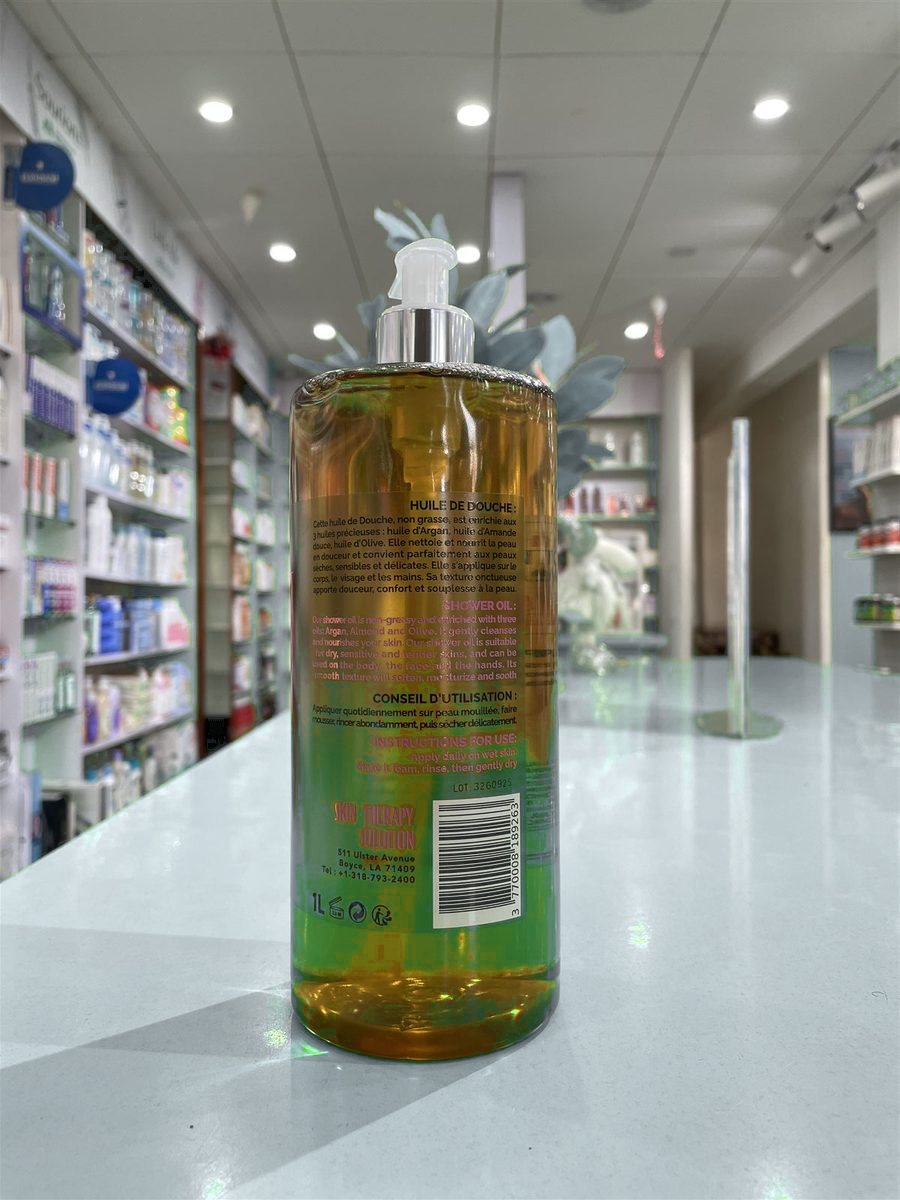Huile de douche aux huiles précieuses, geste du matin